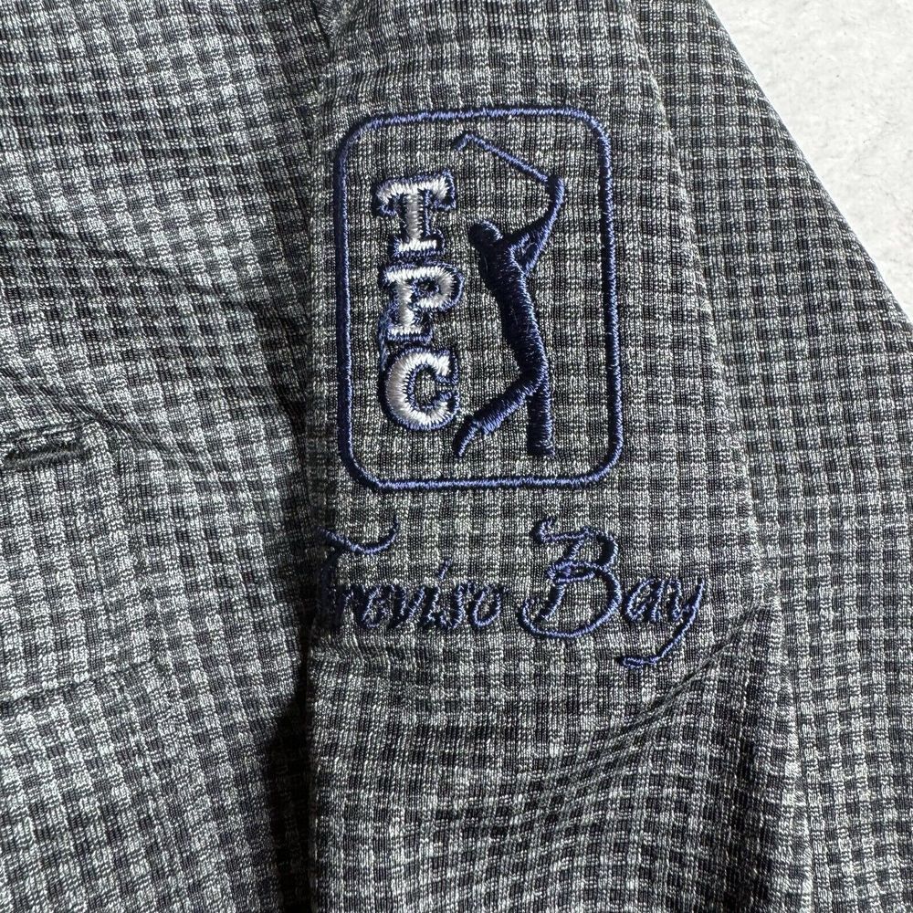 Travis Mathew Button Up Shirt Men Medium Long‎ Sleeve Polyester Blend Golf TPC - Picture 5 of 12